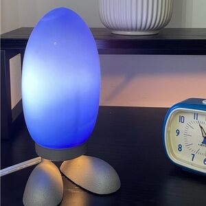 Retro Vintage IKEA Blue Egg-Shaped Table Lamp